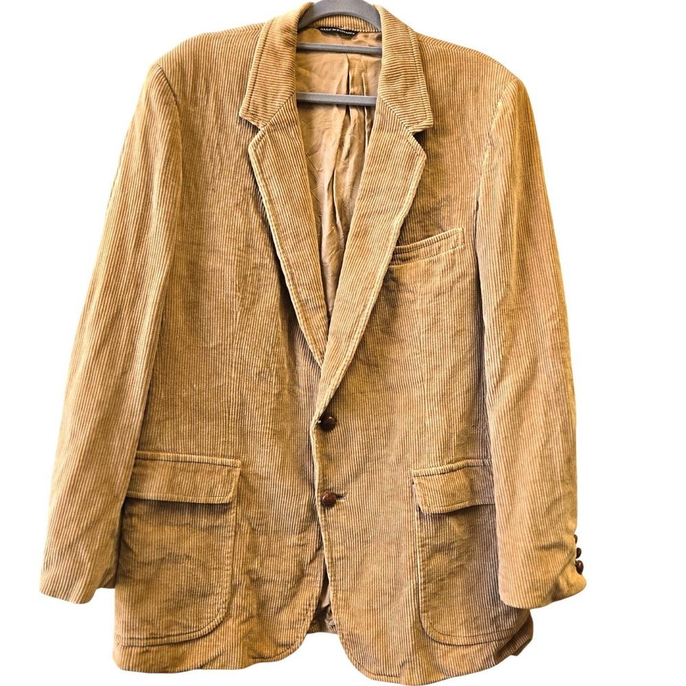 Vintage‎ 44XL Western Country Corduroy Mens Blazer Sport Coat Elbow Patc